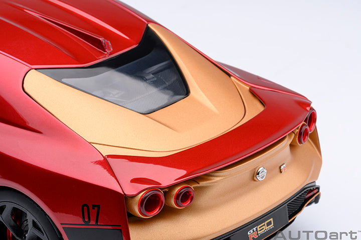 77514 NISSAN GT-R50 BY ITALDESIGN (METALLIC RED / GOLD)